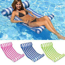 FC Portable Water Floating Bed Inflatable Floating Row Swimming Pool Water Hammock Inflatable Water Lounge Chair Water Sofa Air Cushion Bed Folding Water Float 132x70cm