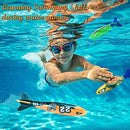 Fciqven 4Pcs Diving Pool Torpedo Swim Toys Summer Underwater Swimming Diving Toys Pool Toys & Water Games for Boys Girls