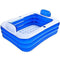 FHISD Inflatable Pool,Family Paddling Swimming Pool Rectangular,Family Rectangular Inflatable Pool,Double Bathtub 3-Layer Thickened Insulated Swimming Pool for Adult,180 135 60cm