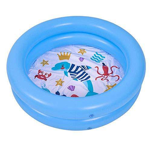 FHISD Inflatable Pool Kiddie Pool Swim Center 2-Layers Plastic Blue Durable 2.5ft Swimming Pools for Baby 0-3 Years Old, 76x20cm
