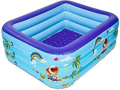 FHISD Inflatable Swimming Pool Thickened Safety Paddling Pool Summer Indoor and Outdoor Children Adult Water Games,155 110 55Cm (Color : 155 110 55cm)