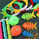 FiGoal 26 PCs Diving Toy Set, Swimming Pool Toys Underwater for Kids 3 Diving Rings 4 Diving Sticks 4 Torpedo Pool Toys 3 Sea Grass 3 Diving Fishes 3 Globefish and 6 gems (Storage Bag Included