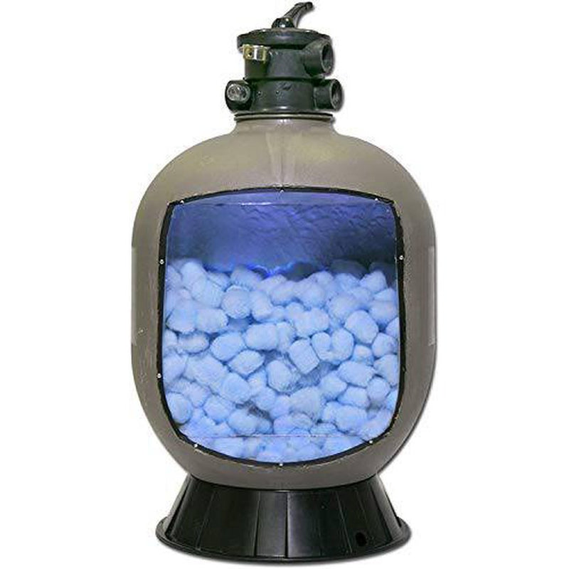 FilterBalls Blu - Filter Media - Easy to Install Filter Media for Pools, Car Washes, Air Filtration, Agriculture - Replacement for Sand, Zeolite, and Mystic White - 1 Cu Ft Bag, blue, Medium