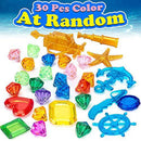 FINGUARD 58Pcs Diving Toys, Dive Toys, Dive Pool Toys, Diving Toys for Pool for Kids with Pool Treasure Chest, Pool Torpedoes, Diamonds, Dive Gems, Seaweeds, Pirate Treasures,Octopus,Kids Gift(Orange)