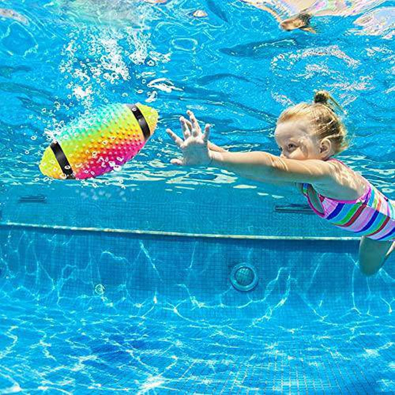 FLY2SKY Swimming Pool Toys Ball, Pool Ball for Swimming Pool 9 Inch Inflatable Pool Toys for Kids 3-10 with Water Adapter for Under Water Games Passing Dribbling, Diving Pool Games for Teens Adults