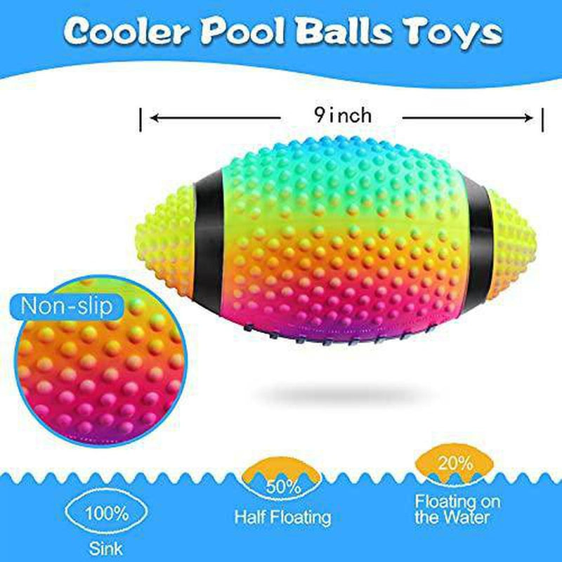 FLY2SKY Swimming Pool Toys Ball, Pool Ball for Swimming Pool 9 Inch Inflatable Pool Toys for Kids 3-10 with Water Adapter for Under Water Games Passing Dribbling, Diving Pool Games for Teens Adults