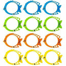 for 12X Fish Shaped Pool Rings for Kids Adults Diving Pool Dive Outdoor Water Toys Party Supplier for Home Décor
