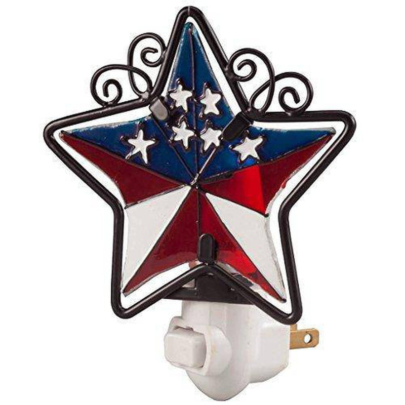 Fox Valley Traders Patriotic Barn Star Night Light