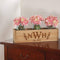 Fox Valley Traders Personalized Rustic Planter Box, Decorative Barnwood Centerpiece Display Tray, Monogram, 18” Long x 5” Wide x 5” High