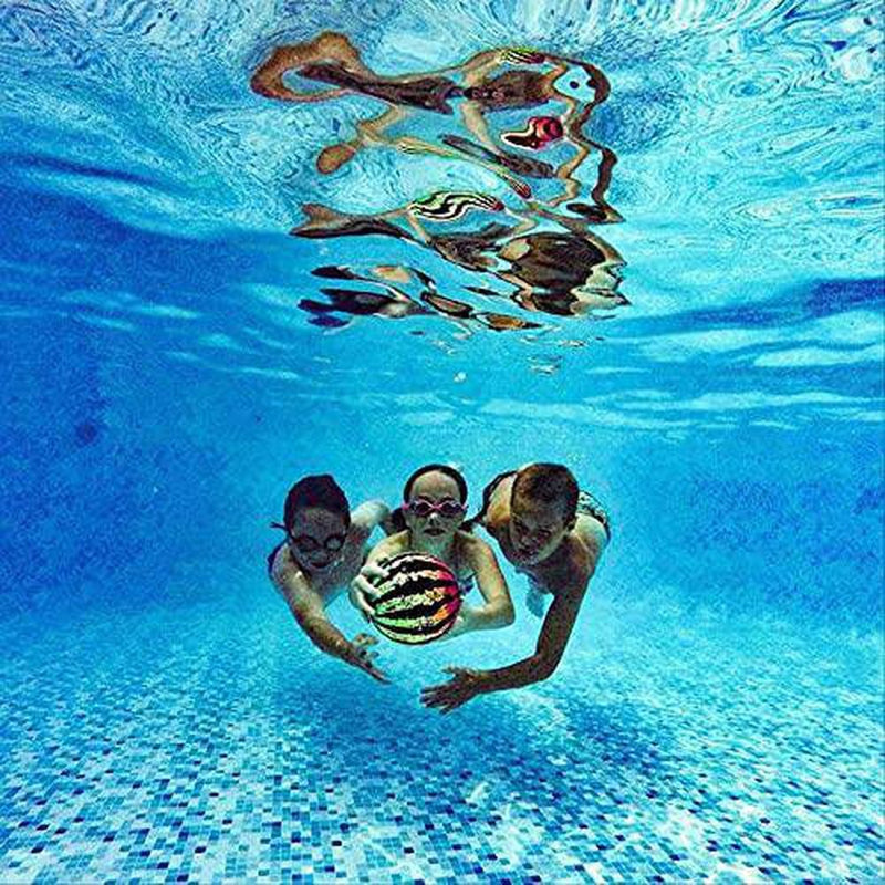 Fruit Water Ball Combo Pack The Ultimate Swimming Pool Game - 9 Inch Inflatable Pool Ball With Water Injector For Under Water Passing Dribbling Diving Outdoor Summer Water Parties For Adult Kids(2pcs)