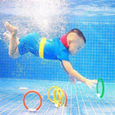 FULLSEXY 8 Pcs Underwater Swimming Pool Diving Rings, Diving Throw Torpedo Bandits Toys for Kids Gift Set, Training Dive Toys for Learning to Swim
