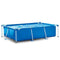 funchic Above Ground Pool 118.1x78.7x29.5inch Metal Frame Steel Tube Rectangular Pool Set Pipe Rack Pond Large for Kids Adults Family Easy Set Up Blue with Pool Ground Cloth + Pool Cover
