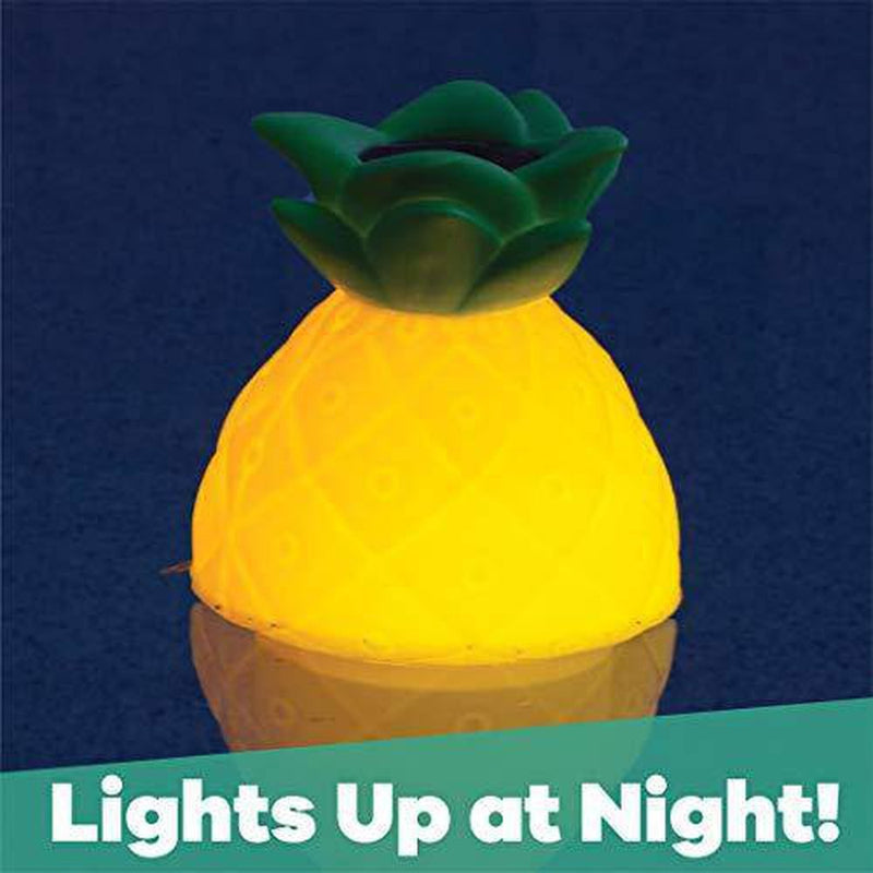 GAME 12427-BB Solar Light Up Pineapple Chlorinator Pool Chemical Dispenser, for Up to Five 3-inch Tabs, Older Version
