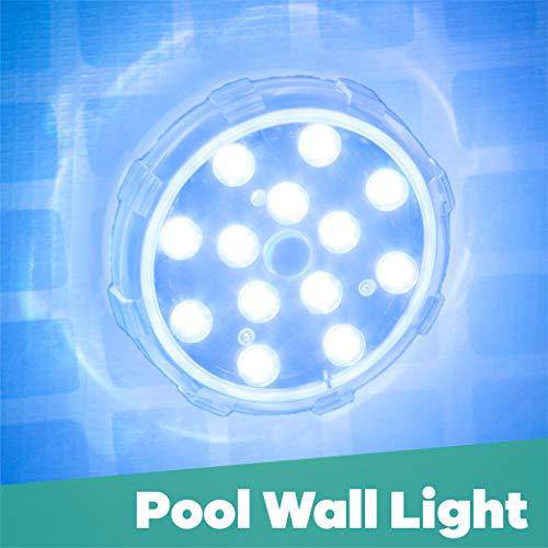 GAME 4307-BB Waterproof Magnetic LED Color-Changing Pool Wall Light with Remote Control 100% Waterproof & Submersible, 4", Old Model (Discontinued)