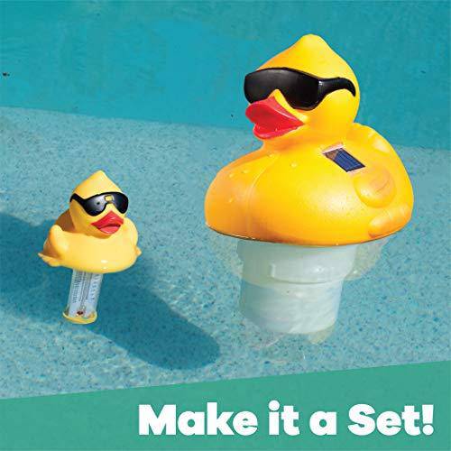 GAME 7000 Derby Duck Spa and Pool Thermometer, Shatter-Resistant Casing Tether Included, Fahrenheit and Celsius, 9-in Height x 3-1/2-in Diameter, Old Version