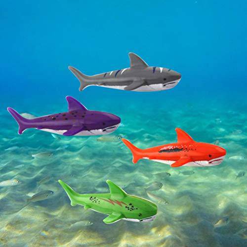 Garneck 4pcs Underwater Diving Torpedo Bandits Swimming Pool Toy Sharks Gliding Water Games Training Gift Set for Boys and Girls