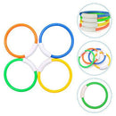 generic Dive Rings Swimming Pool Toy Rings Plastic Diving Ring Colorful Sinking Pool Rings Underwater Fun Toy for Kids Dive Training Dive Retrieve 4pcs