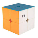 Gimsan Qiyi Qidi S 2x2 Stickerless Magic Cube Puzzle Speed Cube Set（Color）