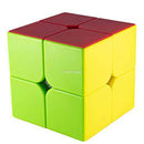 Gimsan Qiyi Qidi S 2x2 Stickerless Magic Cube Puzzle Speed Cube Set（Color）