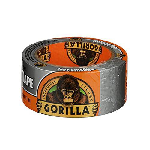 Gorilla Silver Duct Tape, 1.88" x 12 yd, Silver, (Pack of 1)