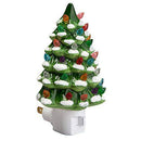 Green Snow-Capped Ceramic Tree Night Light