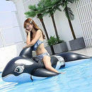 Guoyu Inflatable Pool Floa Whale Shaped Floating Ride On Water Toy Swimming Pool Raft Beach Holiday Toys for Adults and Kids