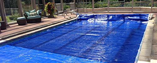 Harris C.R.S. Heat Retention Solar Covers for In-Ground Swimming Pools | Retain Sun/Solar Heat by Lowering Your Evaporation Rate Up to 75% | (16' x 32', Maximum Series Clear)