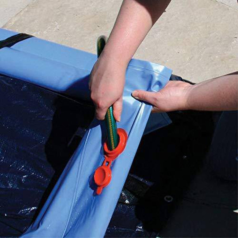 Harris Pool Products Commercial-Grade Water Tubes/Bags for In-Ground Pools | Up to 24-Gauge Super-Duty UV-Protected Vinyl Material (8' Heavy Duty 20-Ga. Double Chamber - Each, Blue)