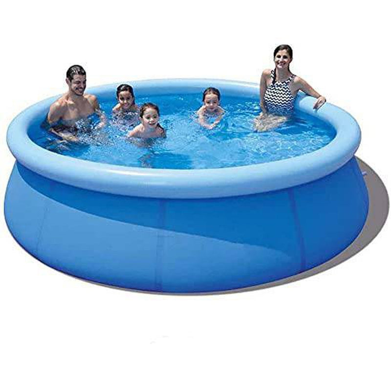 HBBCD 12 ft Inflatable Top Ring Swimming Pool, with Filter Pump and Ai