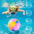 Hekaty Swimming Pool Ball for Kid Adult Underwater ball for Pool Games for Beach Pool Toys for Kid 8-12 Swimming Ball Toy 9.84'' Inflatable Ball for Pool Beach Ball with Water Adapter Water Ball Gifts