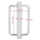 HelloCreate 51mm Slide Buckle, Stainless Steel Slide Buckle Strap Belt Keeper Diving Accessory