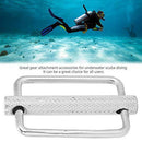 HelloCreate 51mm Slide Buckle, Stainless Steel Slide Buckle Strap Belt Keeper Diving Accessory