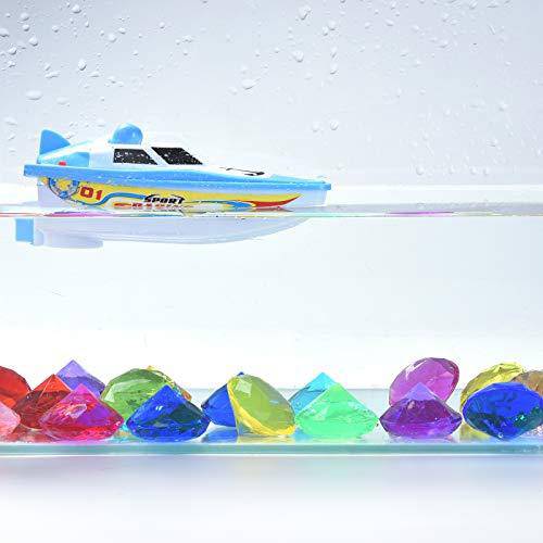 Hercugifts Diving Gem Pool Toy 10 Big Colorful Diamonds Set with Big Diamond Box Summer Swimming Gem Diving Toys Set Dive Throw Toy Set Underwater Swimming Toy for Pool Use Treasures Gift Sets
