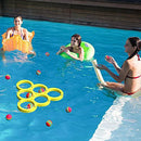 Hiboom Floaty Pool Pong Game Combo Foam with 10 Colorful Balls, Floating Swimming Pool Party Toys, Water Toss Game for Family Adults Kids