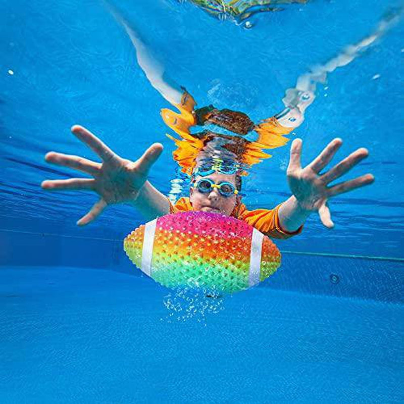 Hiboom Swimming Pool Football, Underwater Waterproof Toy Football for Under Water Passing, Dribbling, Play Diving Ball Games for Teens, Adults, Fills with Water or Air