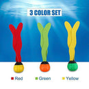 Hinzonek 3pcs Swimming Pool Toys Sea Plant Shape Diving Toys Underwater Fun for Swimming Training