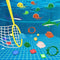 HonShoop 36pcs Diving Pool Toys for Kids, Underwater Swim Toys Set with Dip Net and Storage Net Bag, Dive Rings, Pirate Treasure and Coins Collection for Toddler Boys/Girls Swimming Pool Game