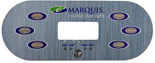 Hot Tub Classic Parts Marquis Spa E-Series 6-Button Topside Panel Overlay MRQ650-0742