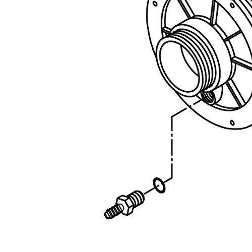 Hot Tub Spa Pump Drain/Bleeder Plug Barb Adapter 1/4"MPT x 3/8" w/O-Ring - fits Waterway & AquaFlo 672-4350