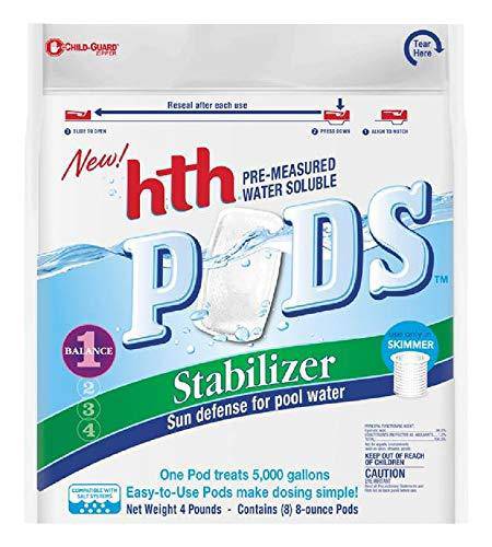 HTH 67054 Stabilizer Sun Defense for Swimming Pools, 8 ct, Brown/A