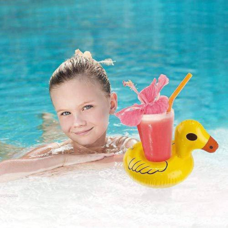 Huaze Inflatable Drink Holders, Pool Water Float Drink Floaties Party Accessories Cup Coasters for Summer Pool Beach & Kids Water Bath Fun Toys