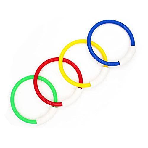 hufeng Pool Toys 4Pcs Dive Rings Throwing Toys Swimming Pool Diving Game Summer Children Underwater Diving Ring Water Sport