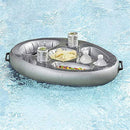 HUImiai Inflatable Floating Drink Holder with 8 Holes, Large Capacity & Transparent Material,Accessories for Pools & Hot Tub, Pool Float Holder Pool Accessories