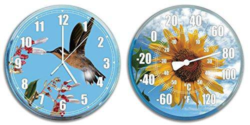 HydroTools by Swimline Poolside Wall Clock and Thermometer Combo Set