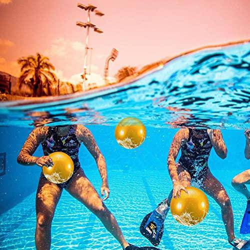 Hzemci Swimming Pool Toys Ball, Underwater Game Swimming Accessories Pool Ball with Hose Adapter for Under Water Game Passing, Buoying, Dribbling, Diving and Pool Game for Teen Adult
