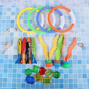 ILBB 19 Pcs Diving Toy Set, Diving Rings + Torpedoes + Seaweeds + Pirate Treasures Toy Kit for Kids