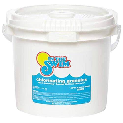 In The Swim Sodium Di-Chlor Chlorine Granular Pool Shock - 25 Pound Bucket