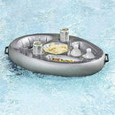 Inflatable 8-Hole Tray Inflatable Drink Holder Inflatable Floating Drink Holder with 8 Holes Large Capacity & Transparent Material,Drink Float for Pools & Hot Tub,27.56x19.68inch
