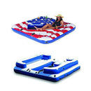 Inflatable American Flag 2 Person Float Bundled w/Oasis Inflatable Giant 5 Person Raft