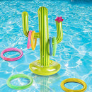 Inflatable Cactus Pool Ring Toss Games Toys Set, Outdoor Summer Swimming Pool Ring Throwing Water Toys, Interesting Interactive Pool Floating Games Toys for Indoor Outdoor Party Bar Supplies